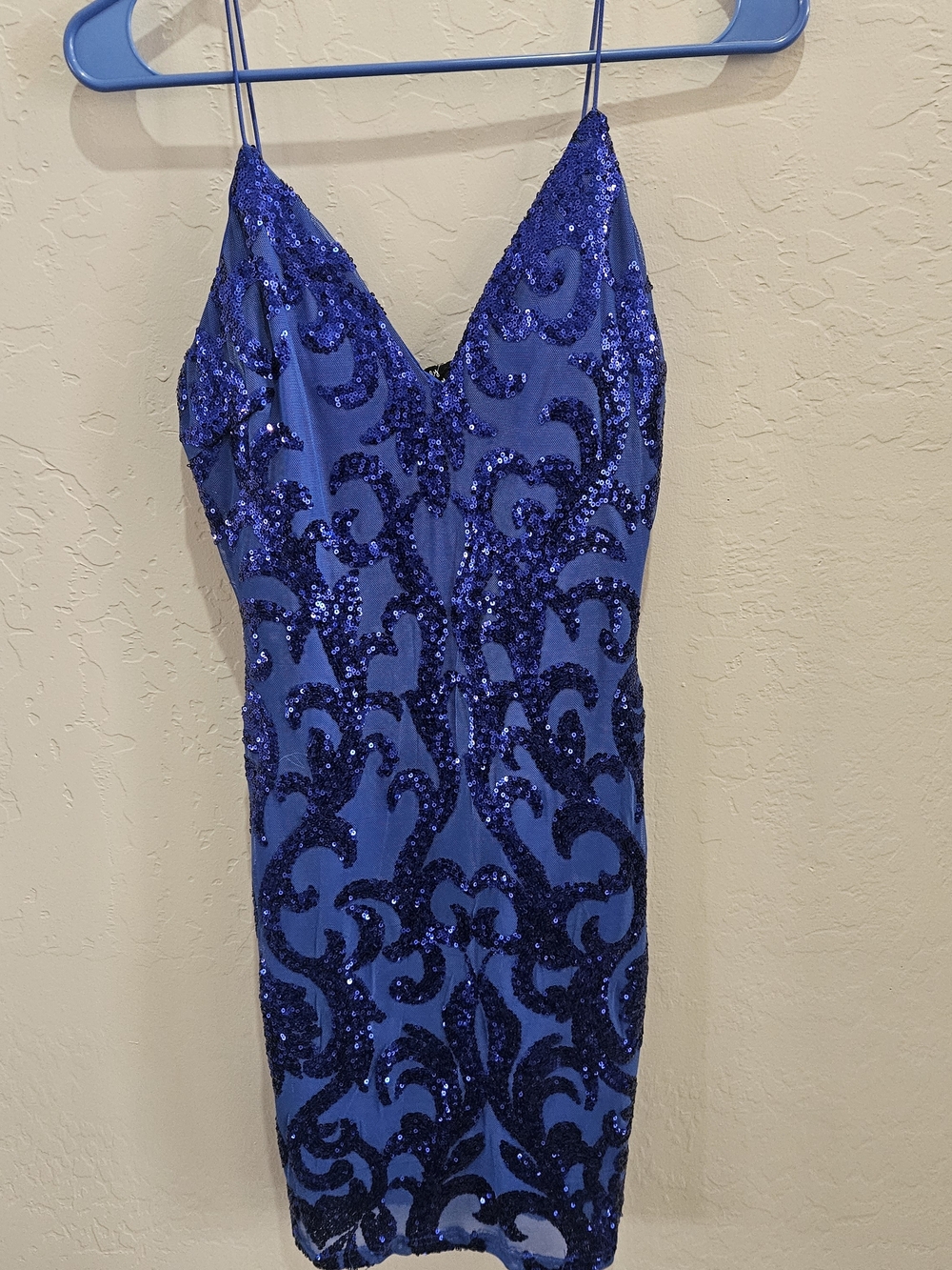 Lovely Day Sapphire Sequin Mini Dress